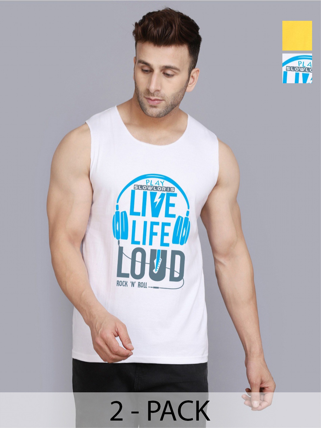 SLOWLORIS Men Pack Of 2 Typography Printed Round Neck Cotton Slim Fit T-shirts, White
SLOWLORIS Men Pack Of 2 Typography Printed Round Neck Cotton Slim Fit T-shirts, White