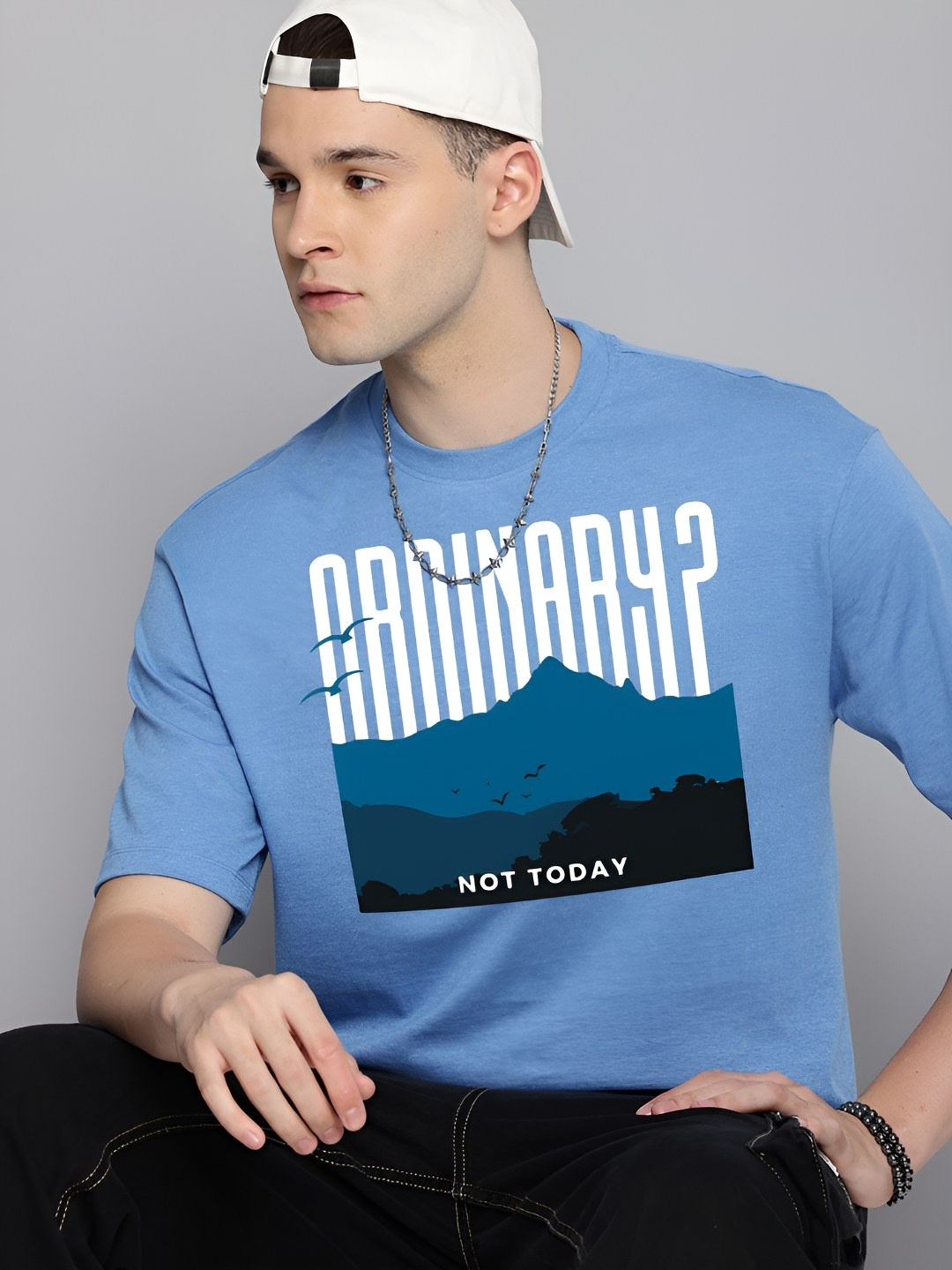 R.Code by The Roadster Life Co. Men Printed Round Neck Cotton Oversized T-shirt, Blue
R.Code by The Roadster Life Co. Men Printed Round Neck Cotton Oversized T-shirt, Blue