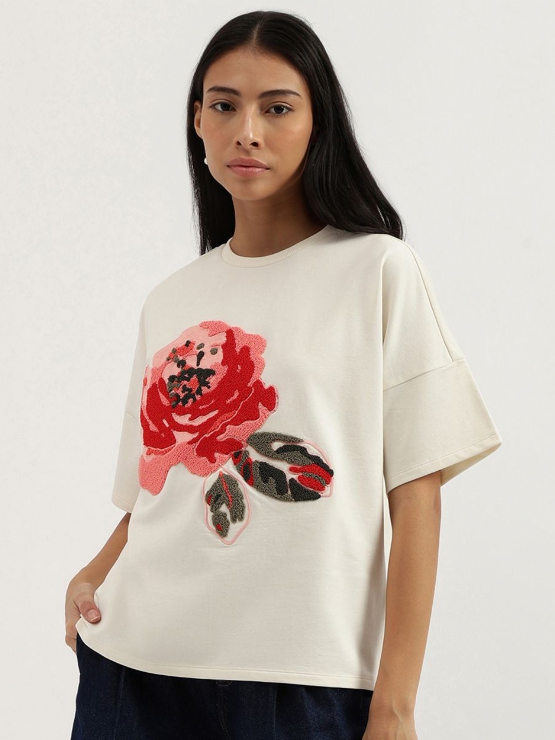 United Colors of Benetton Women Typography Printed Drop-Shoulder Sleeves Pure Cotton Pockets T-shirt, Cream
United Colors of Benetton Women Typography Printed Drop-Shoulder Sleeves Pure Cotton Pockets T-shirt, Cream