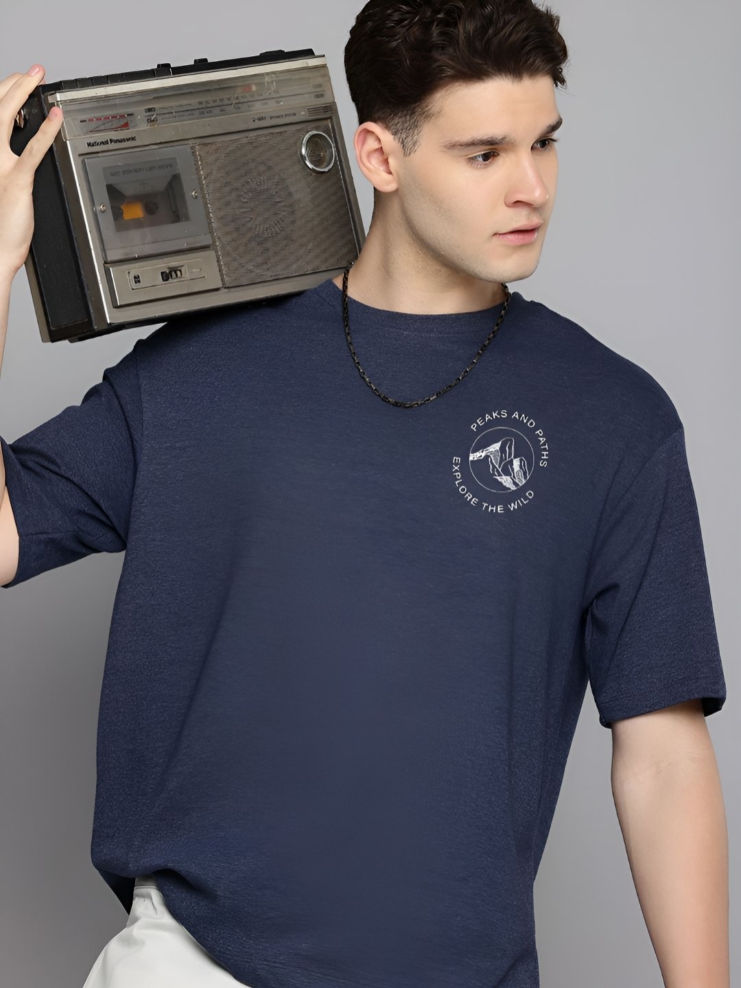 R.Code by The Roadster Life Co. Men Solid Round Neck Cotton Oversized T-shirt, Navy blue
R.Code by The Roadster Life Co. Men Solid Round Neck Cotton Oversized T-shirt, Navy blue