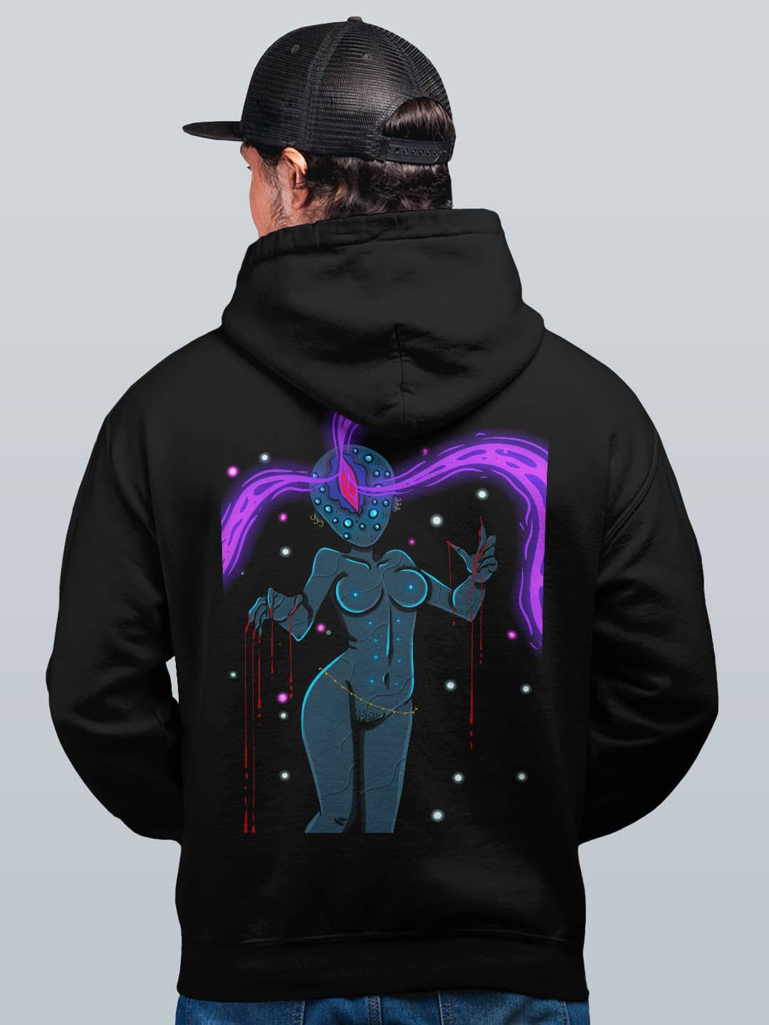 macmerise Men Printed Hooded Sweatshirt, Black 
macmerise Men Printed Hooded Sweatshirt, Black