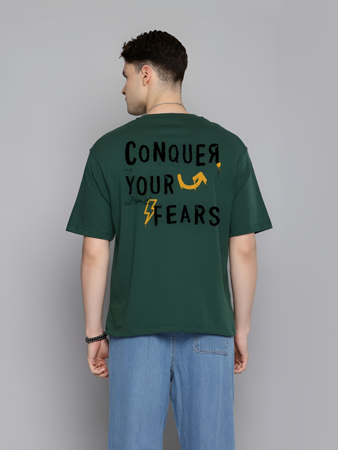R.Code by The Roadster Life Co. Men Printed Round Neck Cotton Oversized T-shirt, Green
R.Code by The Roadster Life Co. Men Printed Round Neck Cotton Oversized T-shirt, Green