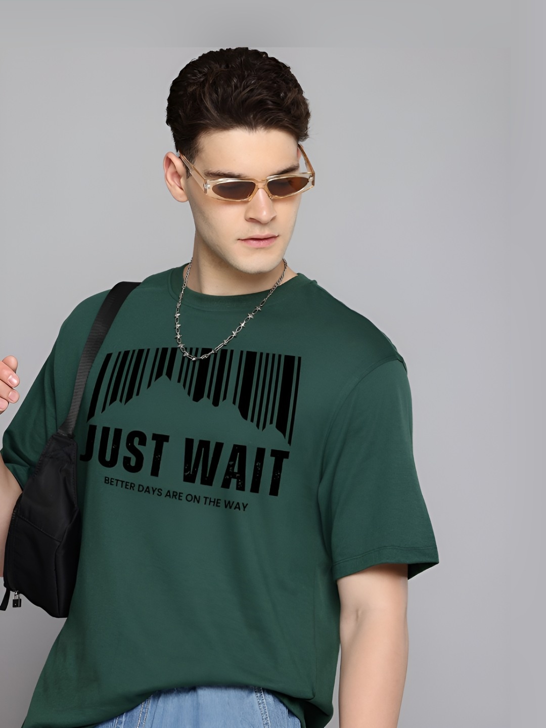 R.Code by The Roadster Life Co. Men Printed Round Neck Cotton Oversized T-shirt, Green
R.Code by The Roadster Life Co. Men Printed Round Neck Cotton Oversized T-shirt, Green
