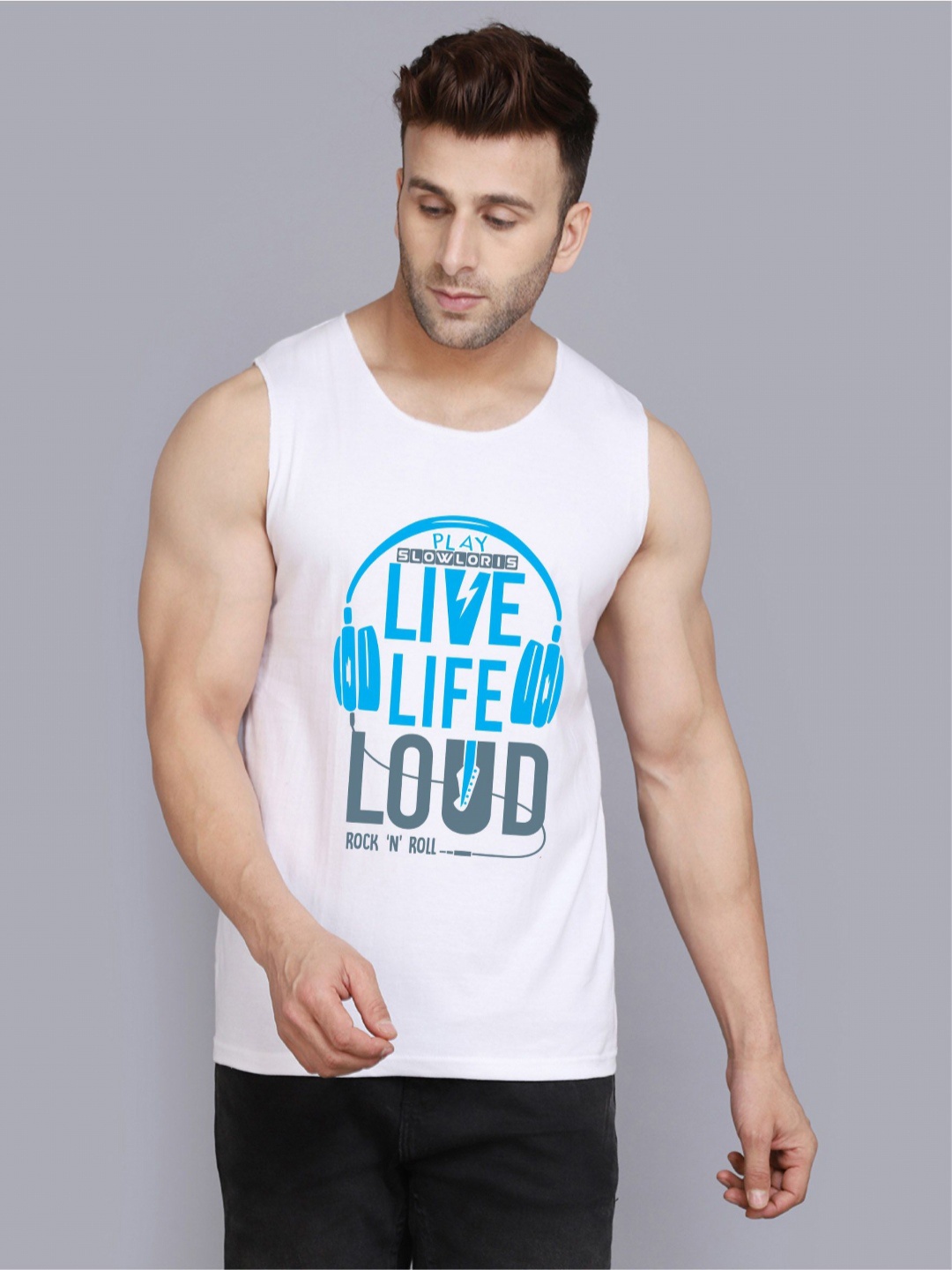 SLOWLORIS Men Pack Of 2 Typography Printed Round Neck Cotton Slim Fit T-shirts, White
SLOWLORIS Men Pack Of 2 Typography Printed Round Neck Cotton Slim Fit T-shirts, White