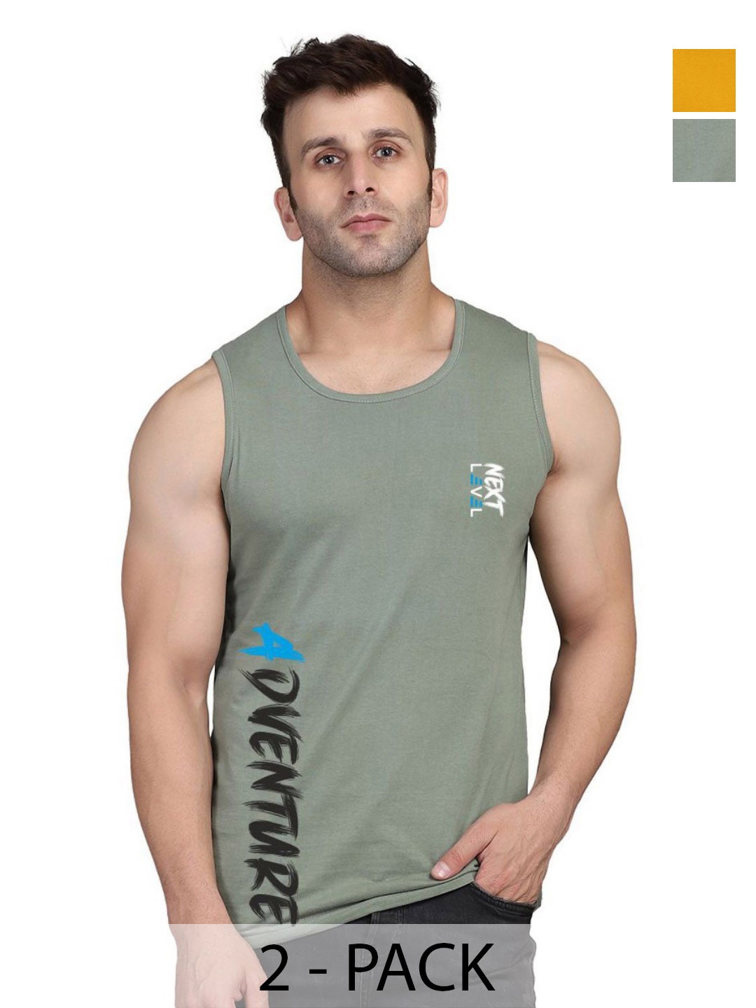 SLOWLORIS Men Pack Of 2 Typography Printed Round Neck Cotton Slim Fit T-shirts, Mustard
SLOWLORIS Men Pack Of 2 Typography Printed Round Neck Cotton Slim Fit T-shirts, Mustard