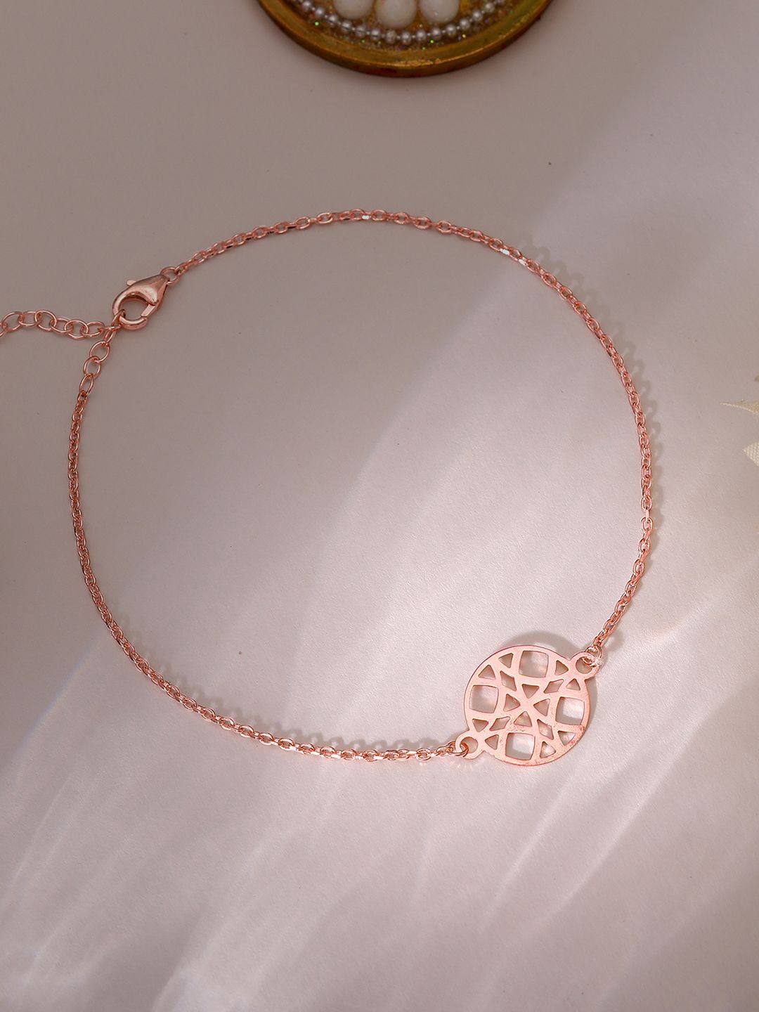 GIVA 925 Silver Vintage Bracelet Rakhi With Roli Chawal & Greeting Card, Rose gold
GIVA 925 Silver Vintage Bracelet Rakhi With Roli Chawal & Greeting Card, Rose gold