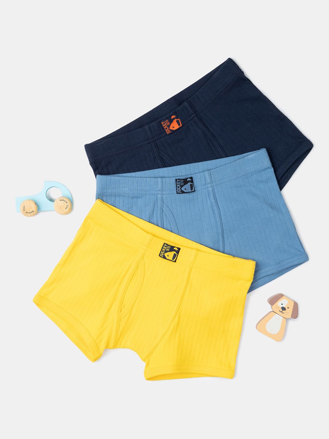 Jockey Boys Pack of 3 Super Combed Cotton Trunk with Ultrasoft Waistband-3036, Blue
Jockey Boys Pack of 3 Super Combed Cotton Trunk with Ultrasoft Waistband-3036, Blue