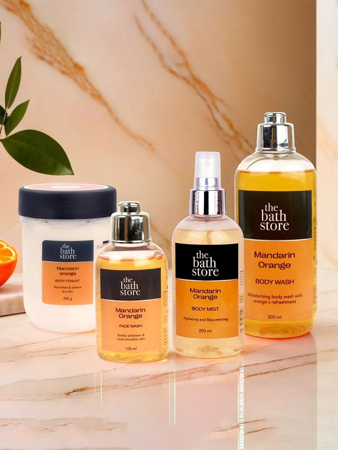 The Bath Store Mandarin Orange Body Wash, Face Wash, Body Mist & Body Yogurt Combo
The Bath Store Mandarin Orange Body Wash, Face Wash, Body Mist & Body Yogurt Combo