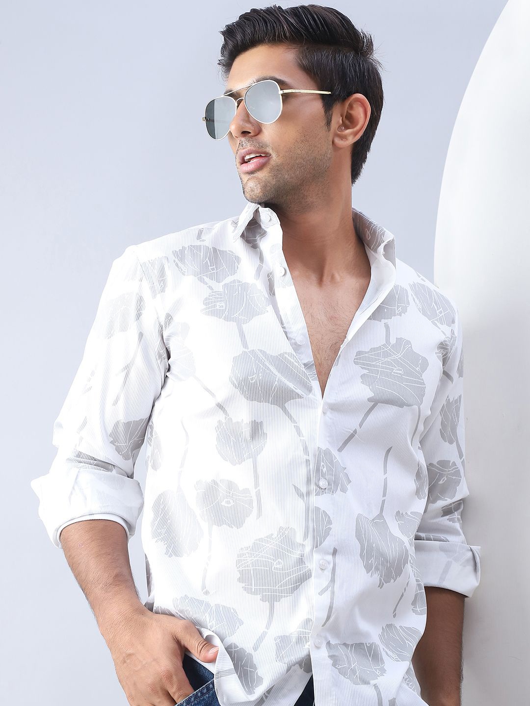 Indian Needle Men Classic Spread Collar Printed Print Cotton Casual Shirt, Off white
Indian Needle Men Classic Spread Collar Printed Print Cotton Casual Shirt, Off white
