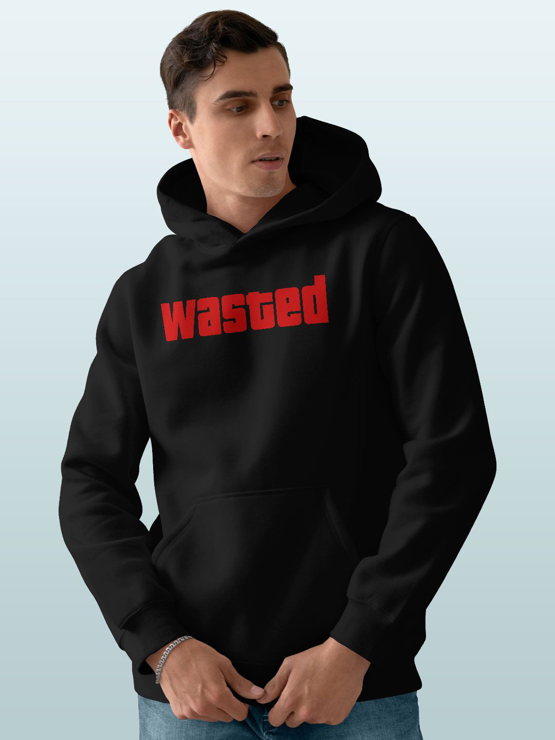 macmerise Men Printed Hooded Sweatshirt, Black
macmerise Men Printed Hooded Sweatshirt, Black