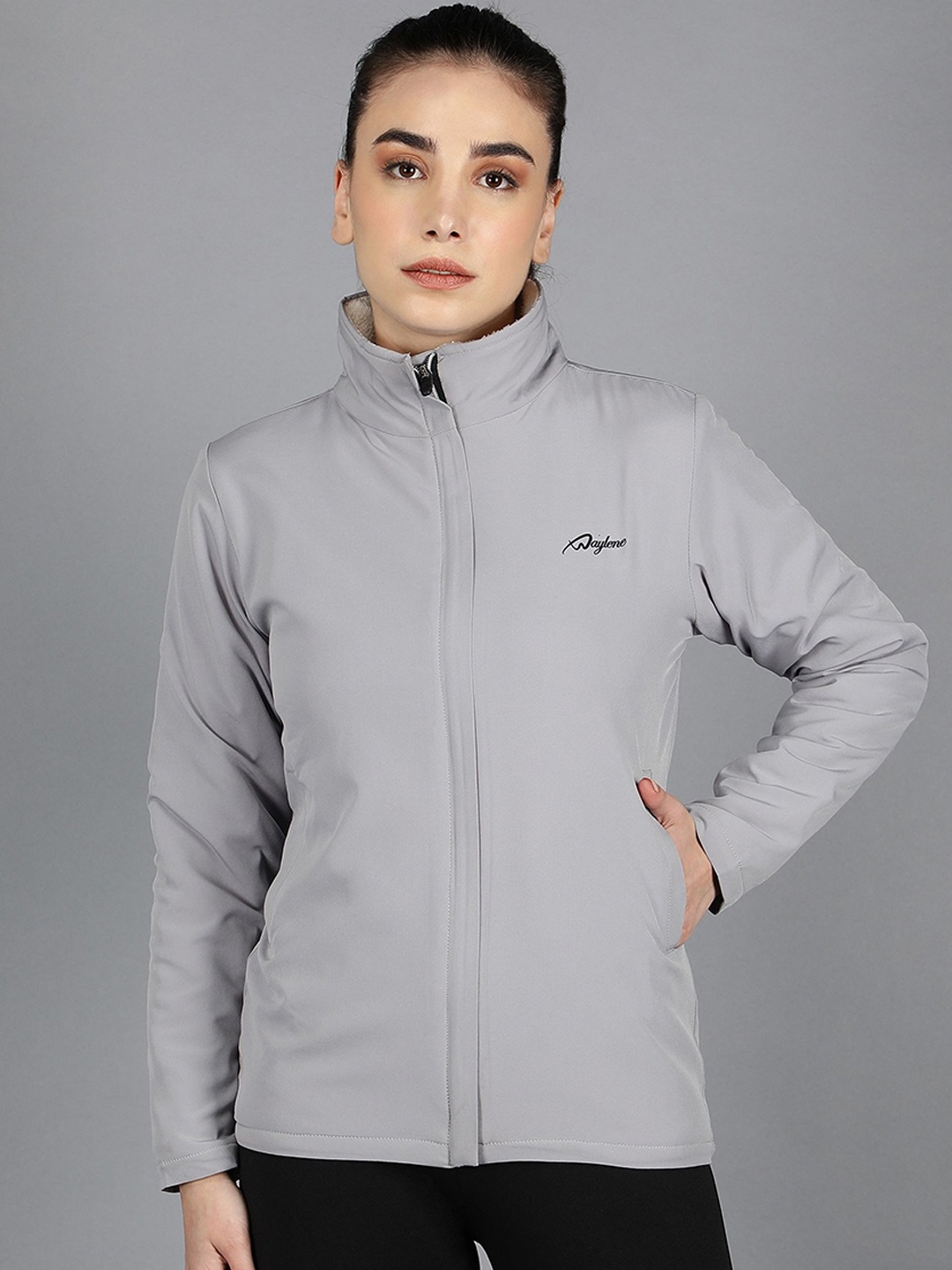 WAYLENE Women Colourblocked Windcheater and Water Resistant Outdoor Sporty Jacket, Grey
WAYLENE Women Colourblocked Windcheater and Water Resistant Outdoor Sporty Jacket, Grey