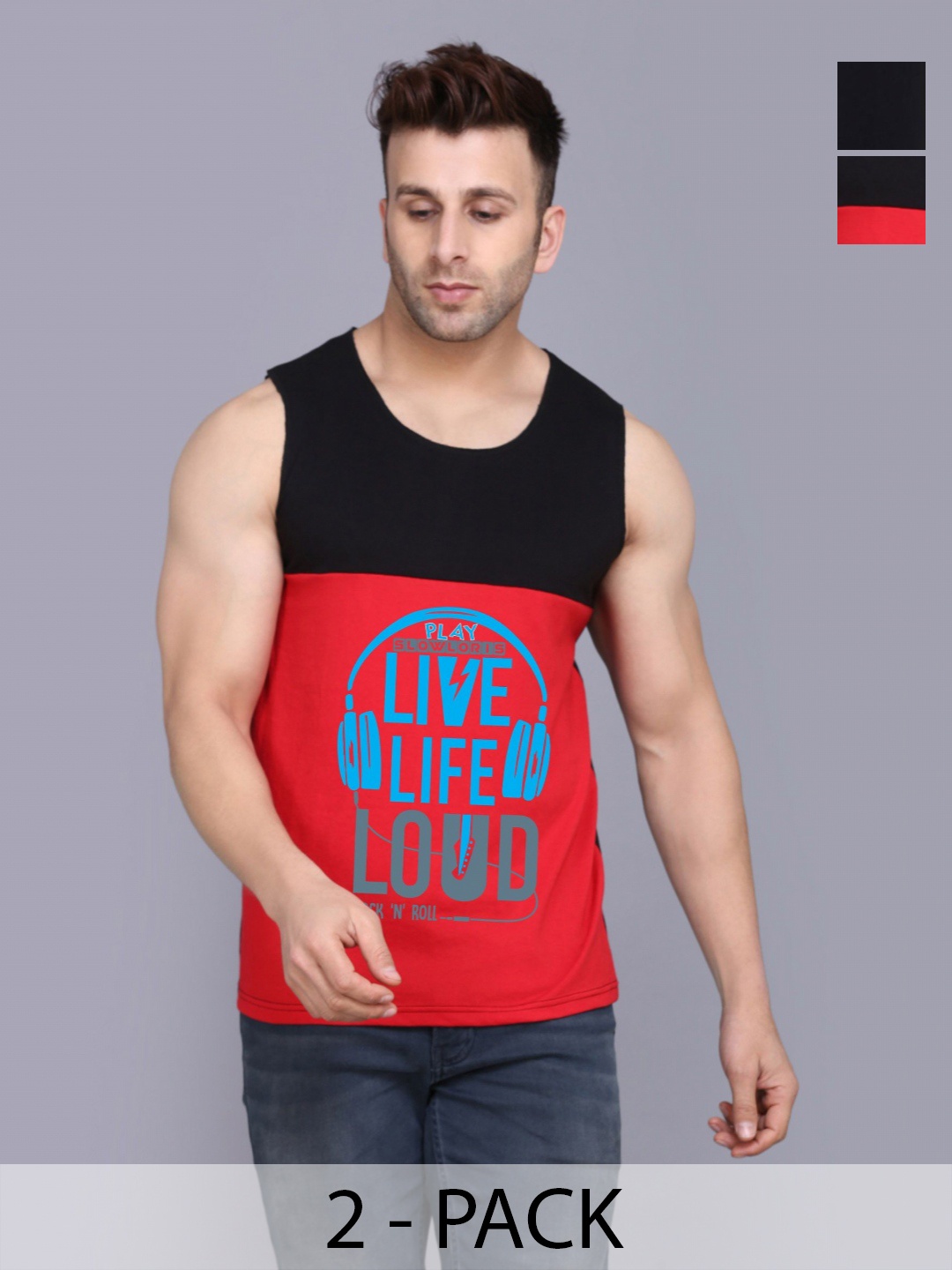 SLOWLORIS Men Pack Of 2 Typography Printed Round Neck Cotton Slim Fit T-shirts, Black
SLOWLORIS Men Pack Of 2 Typography Printed Round Neck Cotton Slim Fit T-shirts, Black