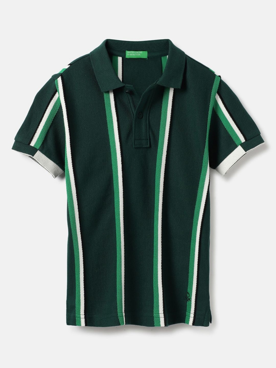 United Colors of Benetton Boys Striped Polo Collar Pure Cotton Pockets T-shirt, Green
United Colors of Benetton Boys Striped Polo Collar Pure Cotton Pockets T-shirt, Green