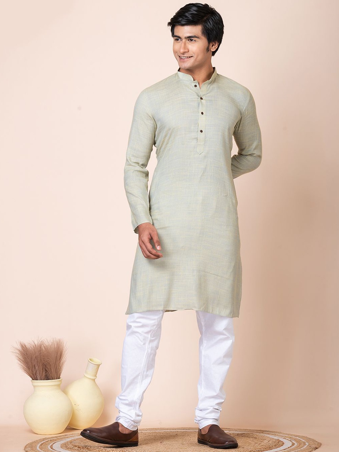 HU - Handcrafted Uniquely Mandarin Collar Pure Cotton Straight Kurta with Churidar, Lime green
HU - Handcrafted Uniquely Mandarin Collar Pure Cotton Straight Kurta with Churidar, Lime green