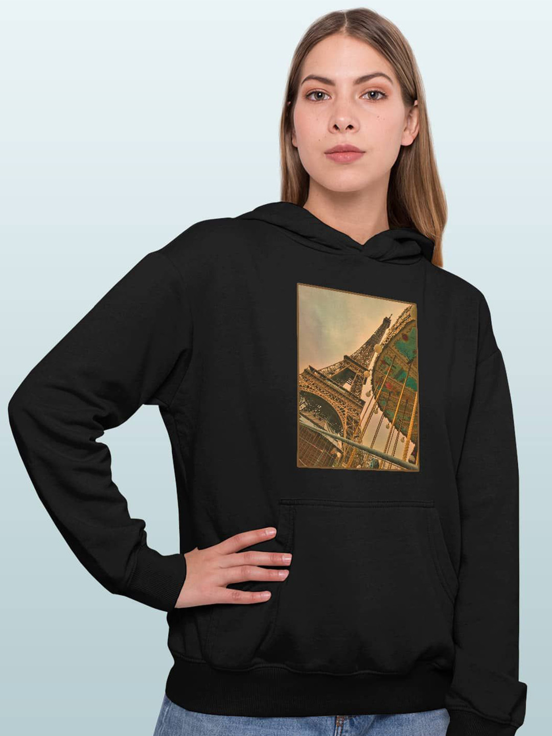 macmerise Women Printed Hooded Sweatshirt, Black
macmerise Women Printed Hooded Sweatshirt, Black