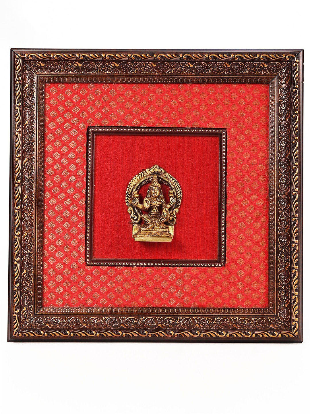 Exotic India 13" Brass Blessing Goddess Lakshmi With Wooden Frame Wall Hanging, Gold
Exotic India 13" Brass Blessing Goddess Lakshmi With Wooden Frame Wall Hanging, Gold
