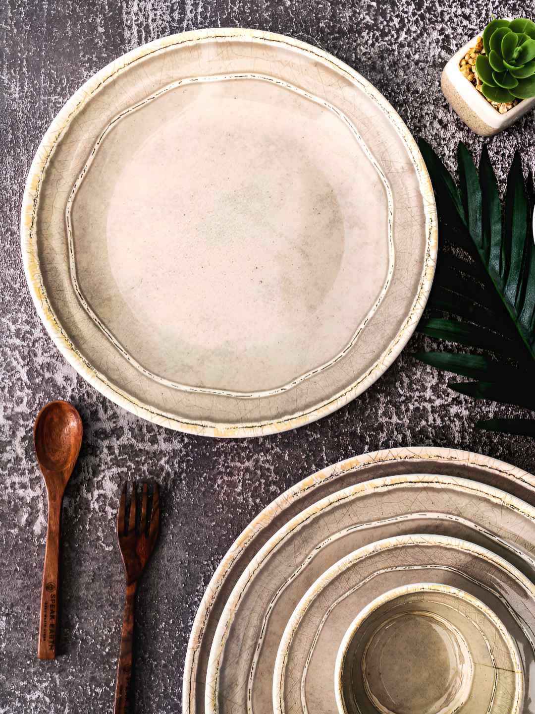 Servewell Beige & White 6 Pcs Abstarct Printed Melamine Dishwasher Safe Dinner Plate Set
Servewell Beige & White 6 Pcs Abstarct Printed Melamine Dishwasher Safe Dinner Plate Set