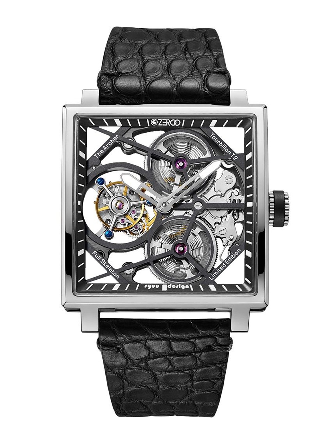 ZEROO Unisex Skeleton Dial & Leather Bracelet Style Straps Analogue Watch ZT002SBK, Black
ZEROO Unisex Skeleton Dial & Leather Bracelet Style Straps Analogue Watch ZT002SBK, Black