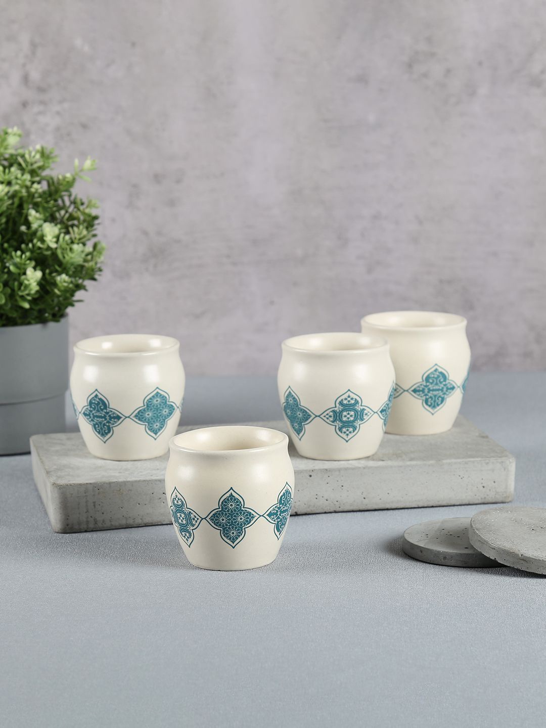 India Circus by Krsnaa Mehta The Morning Glory Blue 4 Pieces Printed Kulladhs 200ml Each
India Circus by Krsnaa Mehta The Morning Glory Blue 4 Pieces Printed Kulladhs 200ml Each