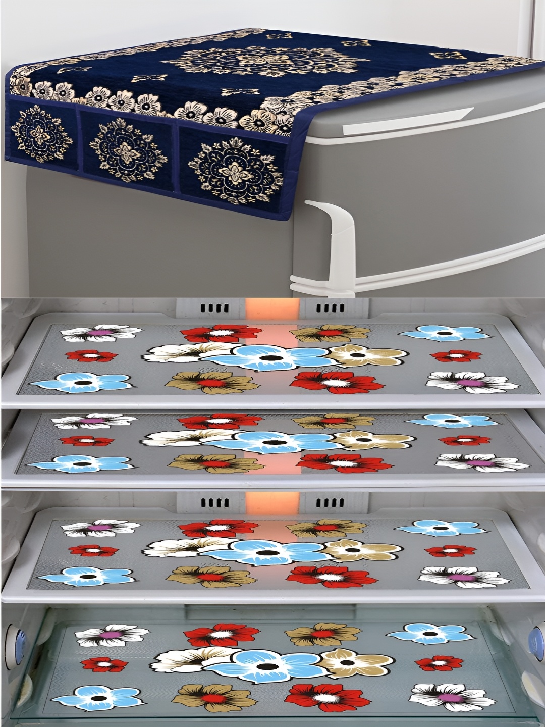 Dakshya Industries Transparent & Black 5 Pieces Printed Fridge Cover Mats, Red
Dakshya Industries Transparent & Black 5 Pieces Printed Fridge Cover Mats, Red