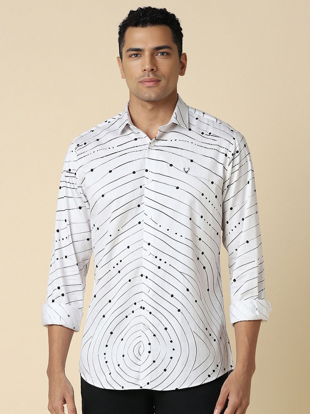 Allen Solly Men Spread Collar Abstract Printed Cotton Slim Fit Casual Shirt, Off white
Allen Solly Men Spread Collar Abstract Printed Cotton Slim Fit Casual Shirt, Off white