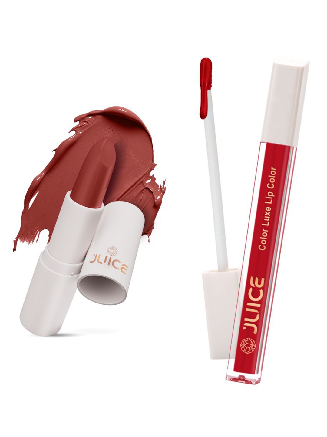 JUICE Set of Color Luxe Lip Color 2.5ml & Kiss Sensation Lipstick 4g - Shade M19 & M06, Brown
JUICE Set of Color Luxe Lip Color 2.5ml & Kiss Sensation Lipstick 4g - Shade M19 & M06, Brown