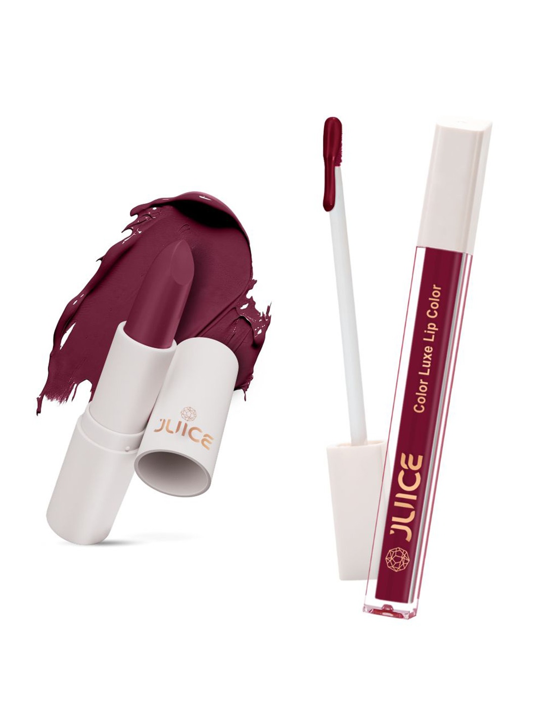 JUICE Set of Color Luxe Lip Color 2.5ml & Kiss Sensation Lipstick 4g - Shade M14 & M15, Purple
JUICE Set of Color Luxe Lip Color 2.5ml & Kiss Sensation Lipstick 4g - Shade M14 & M15, Purple