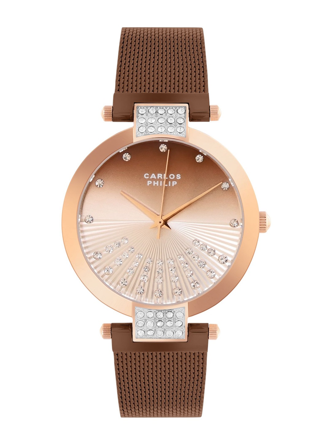 CARLOS PHILIP Women Brass Dial & Stainless Steel Straps Analogue Watch Nexus 2040 - 4N, Brown
CARLOS PHILIP Women Brass Dial & Stainless Steel Straps Analogue Watch Nexus 2040 - 4N, Brown