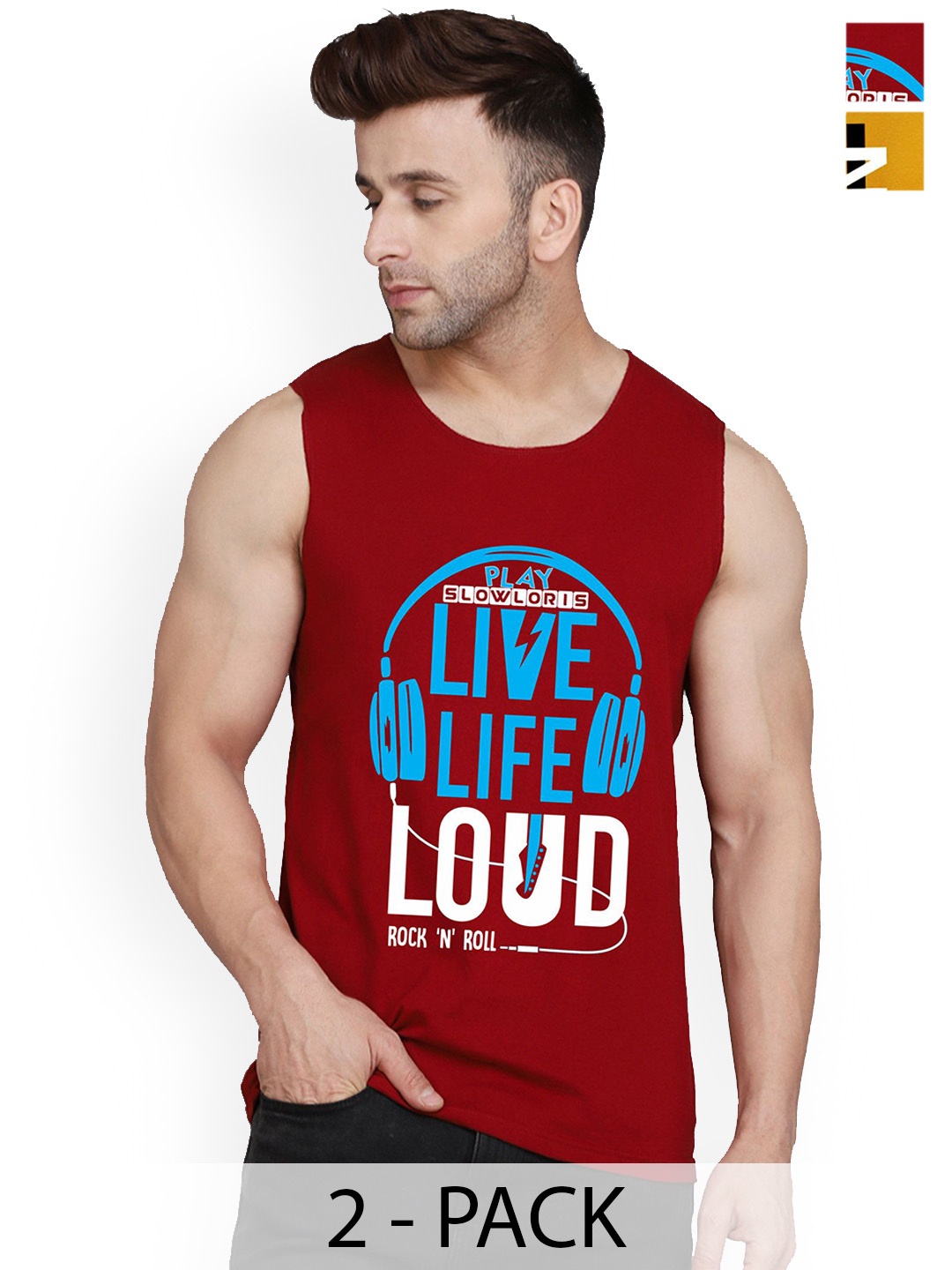 SLOWLORIS Pack Of 2 Rich Sleeveless Innerwear Vests SL26 COMBO (LOUD MAROON) (NVR MUSTARD)
SLOWLORIS Pack Of 2 Rich Sleeveless Innerwear Vests SL26 COMBO (LOUD MAROON) (NVR MUSTARD)