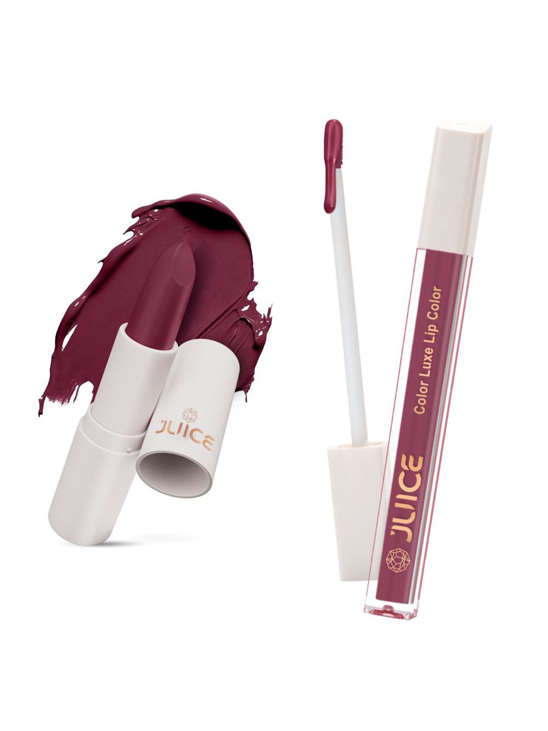 JUICE Set of Color Luxe Lip Color 2.5ml & Kiss Sensation Lipstick 4g - Shade M14 & M17, Purple
JUICE Set of Color Luxe Lip Color 2.5ml & Kiss Sensation Lipstick 4g - Shade M14 & M17, Purple