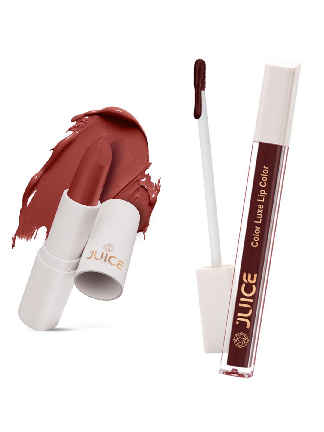 JUICE Set of Color Luxe Lip Color 2.5ml & Kiss Sensation Lipstick 4g - Shade M19 & M08, Brown
JUICE Set of Color Luxe Lip Color 2.5ml & Kiss Sensation Lipstick 4g - Shade M19 & M08, Brown