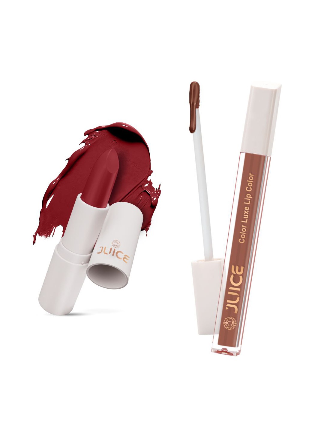 JUICE Set of Color Luxe Lip Color 2.5ml & Kiss Sensation Lipstick 4g - Shade M04 & M11, Red
JUICE Set of Color Luxe Lip Color 2.5ml & Kiss Sensation Lipstick 4g - Shade M04 & M11, Red