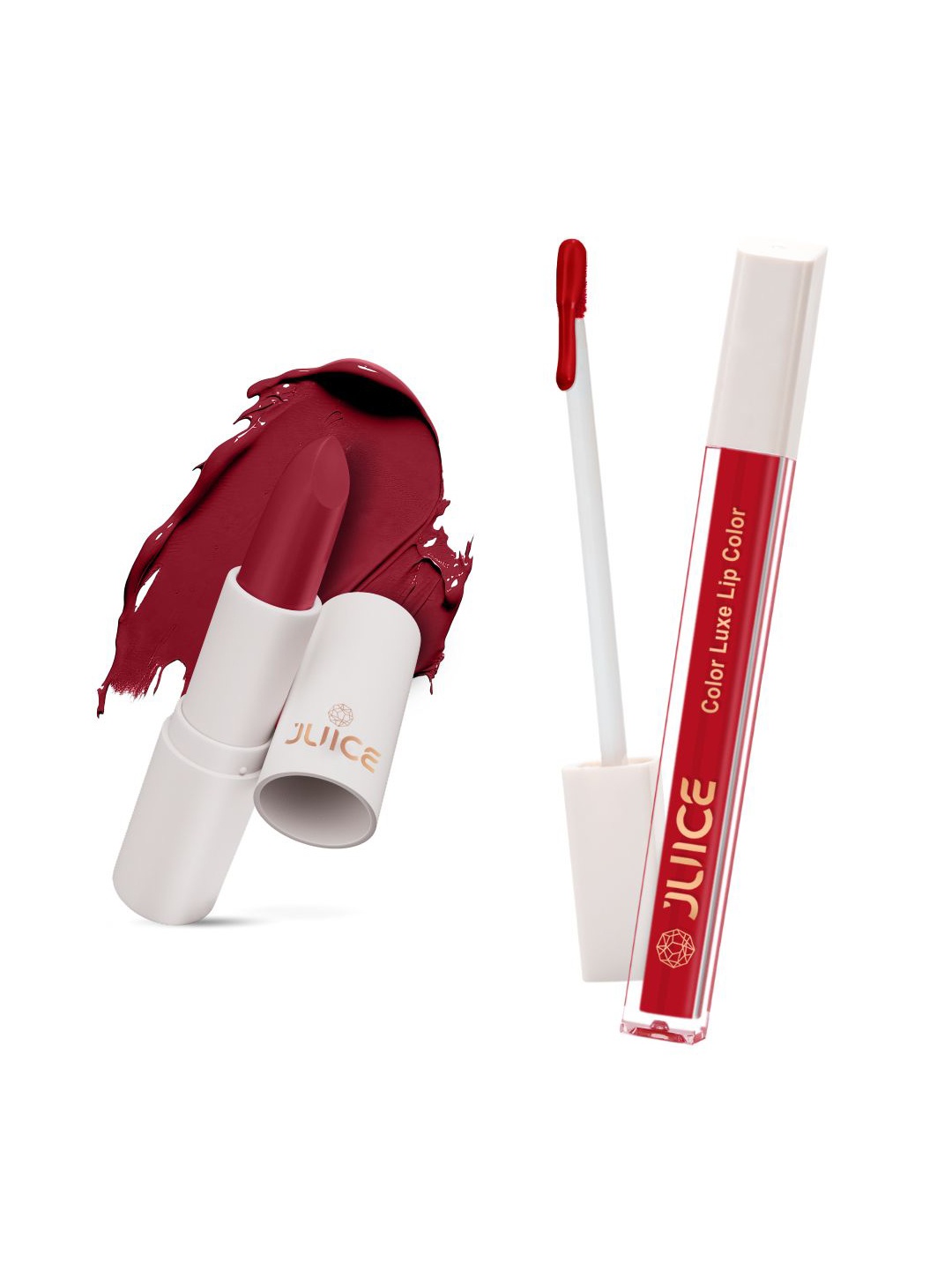 JUICE Set of Color Luxe Lip Color 2.5ml & Kiss Sensation Lipstick 4g - Shade M01 & M06, Red
JUICE Set of Color Luxe Lip Color 2.5ml & Kiss Sensation Lipstick 4g - Shade M01 & M06, Red