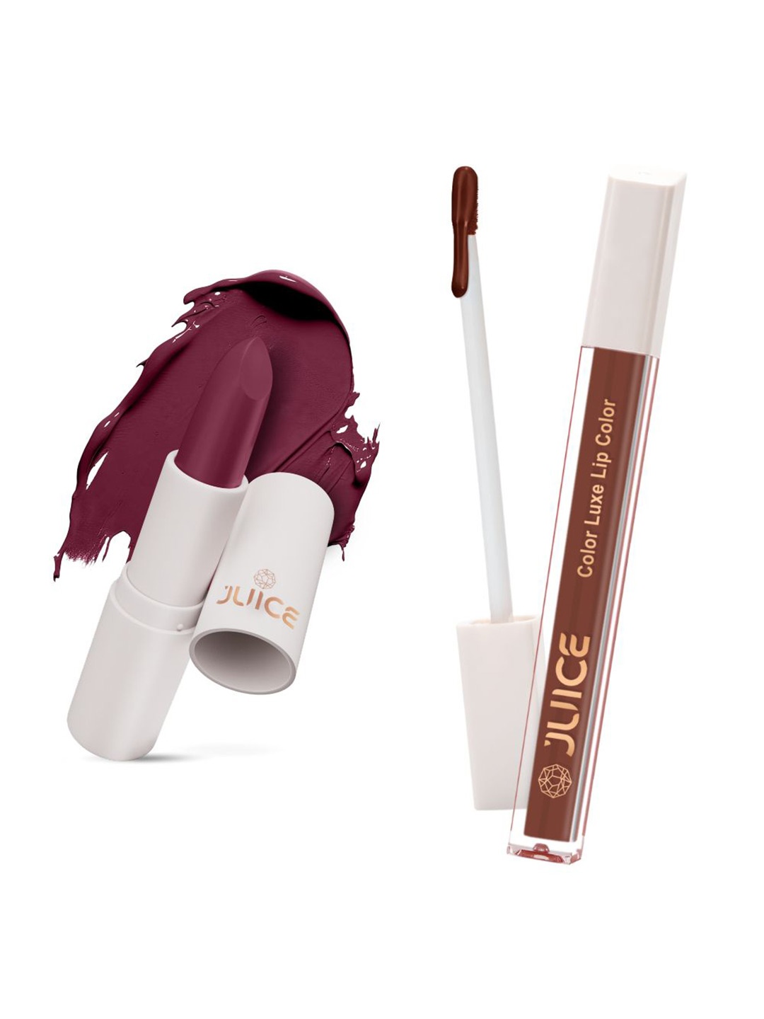 JUICE Set of Color Luxe Lip Color 2.5ml & Kiss Sensation Lipstick 4g - Shade M14 & M12, Purple
JUICE Set of Color Luxe Lip Color 2.5ml & Kiss Sensation Lipstick 4g - Shade M14 & M12, Purple