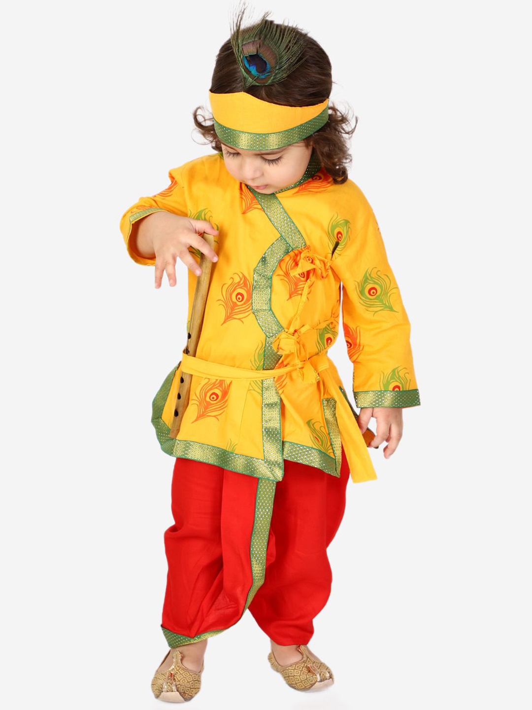 KID1 Boys Ethnic Motifs Printed Pure Cotton Angrakha Kurta with Dhoti Pants, Yellow
KID1 Boys Ethnic Motifs Printed Pure Cotton Angrakha Kurta with Dhoti Pants, Yellow