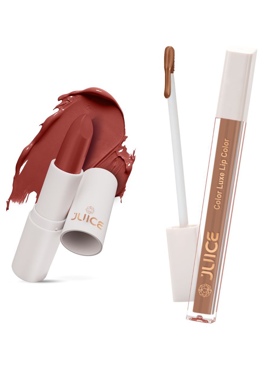 JUICE Set of Color Luxe Lip Color 2.5ml & Kiss Sensation Lipstick 4g - Shade M19 & M18, Brown
JUICE Set of Color Luxe Lip Color 2.5ml & Kiss Sensation Lipstick 4g - Shade M19 & M18, Brown