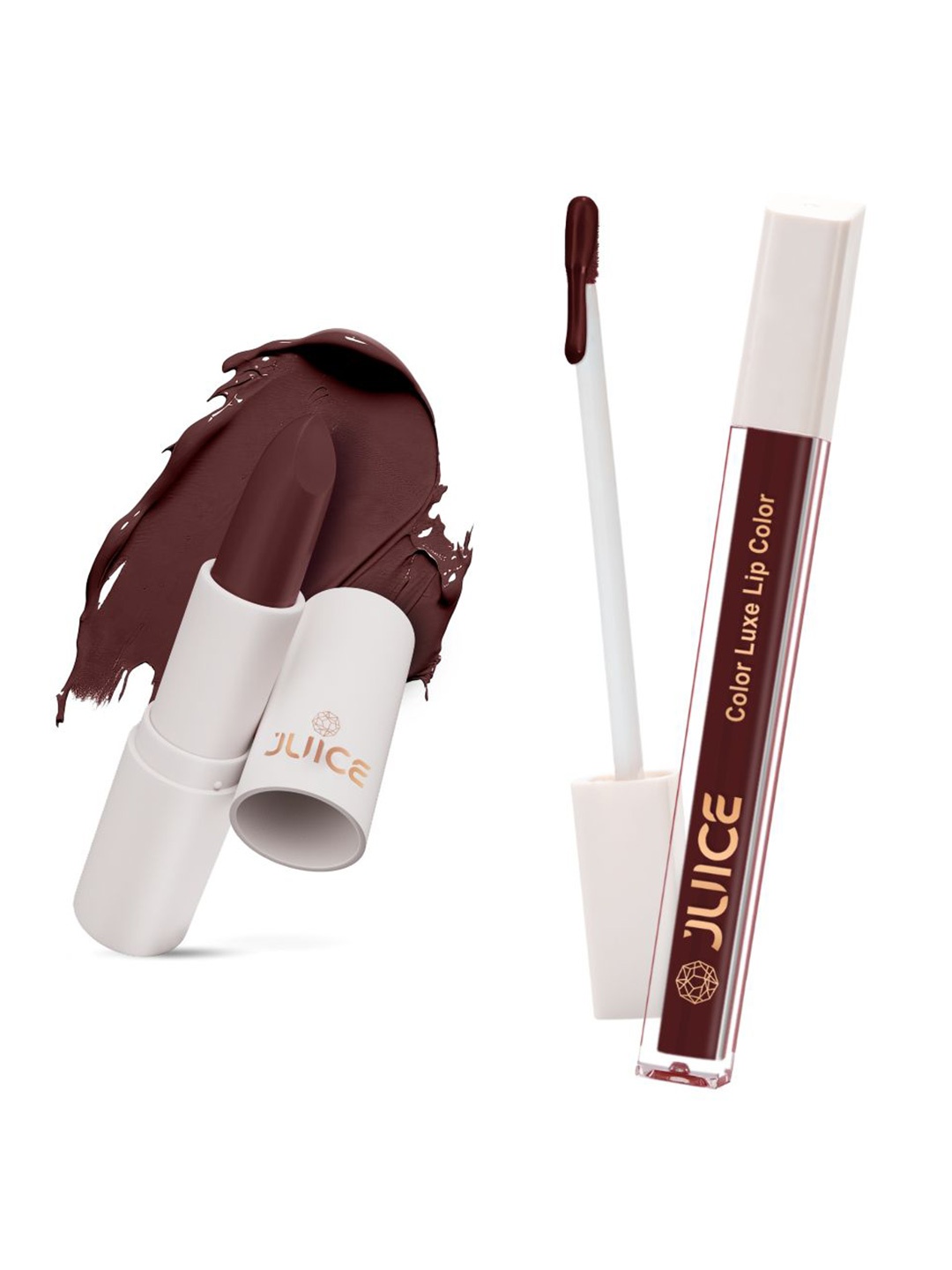 JUICE Set of Color Luxe Lip Color 2.5ml & Kiss Sensation Lipstick 4g - Shade M06 & M08, Brown
JUICE Set of Color Luxe Lip Color 2.5ml & Kiss Sensation Lipstick 4g - Shade M06 & M08, Brown