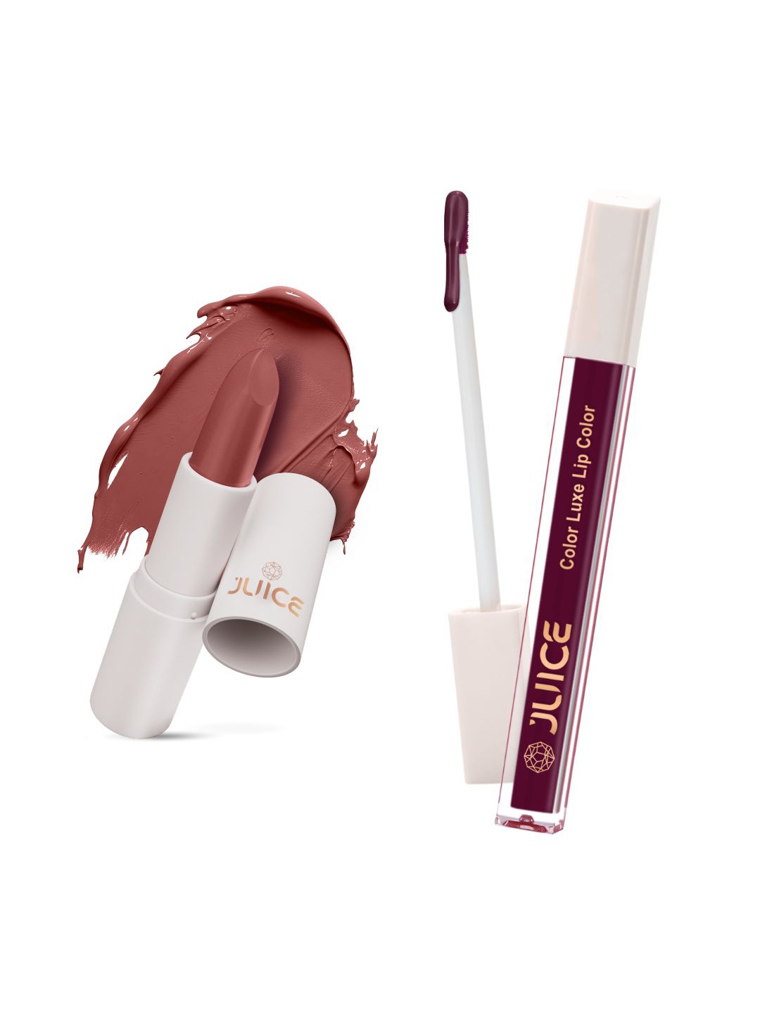 JUICE Set of Color Luxe Lip Color 2.5ml & Kiss Sensation Lipstick 4g - Shade M21 & M04, Brown
JUICE Set of Color Luxe Lip Color 2.5ml & Kiss Sensation Lipstick 4g - Shade M21 & M04, Brown