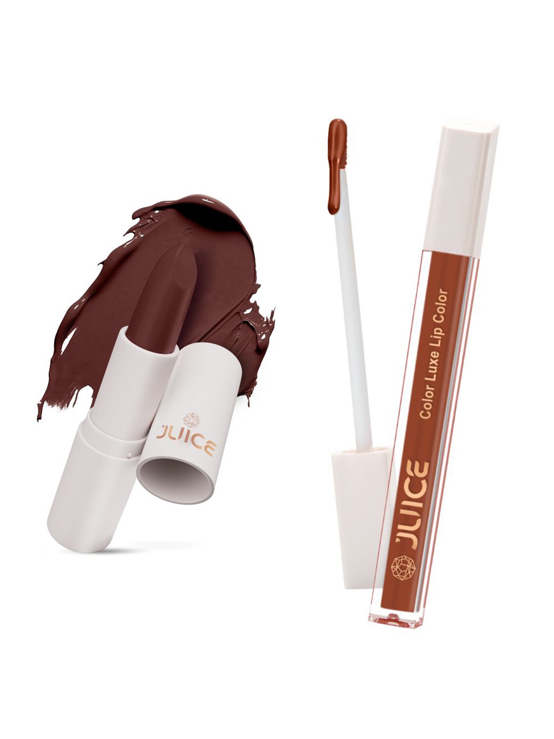 JUICE Set of Color Luxe Lip Color 2.5ml & Kiss Sensation Lipstick 4g - Shade M07 & M02, Brown
JUICE Set of Color Luxe Lip Color 2.5ml & Kiss Sensation Lipstick 4g - Shade M07 & M02, Brown