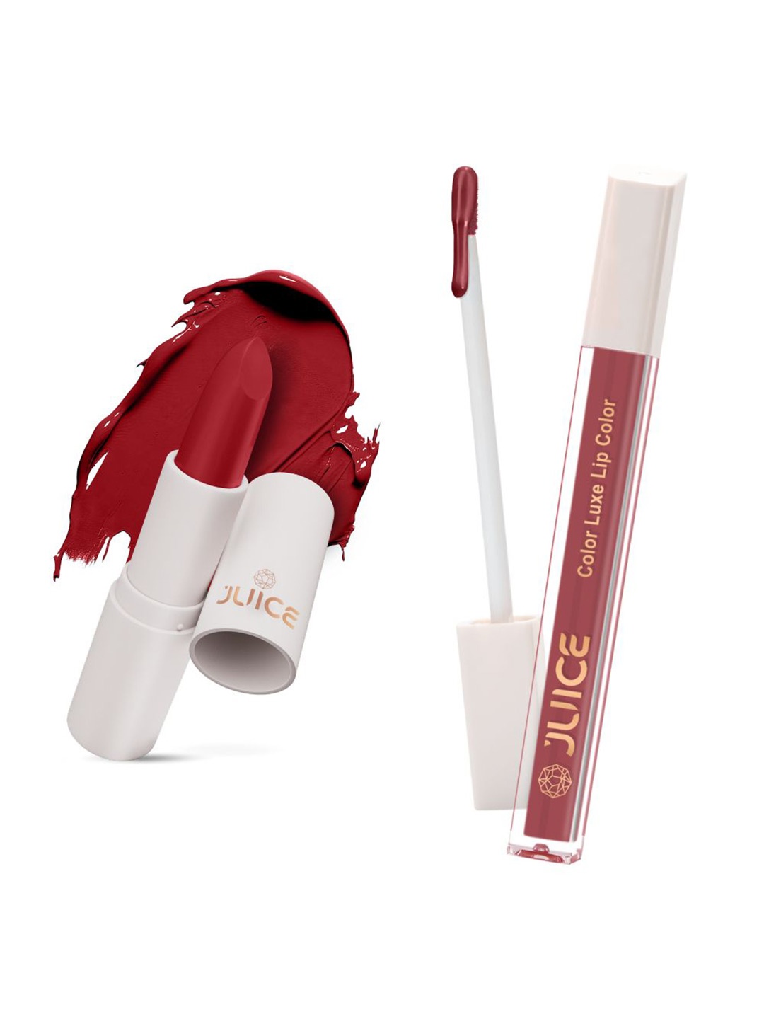 JUICE Set of Color Luxe Lip Color 2.5ml & Kiss Sensation Lipstick 4g - Shade M03 & M01, Red
JUICE Set of Color Luxe Lip Color 2.5ml & Kiss Sensation Lipstick 4g - Shade M03 & M01, Red