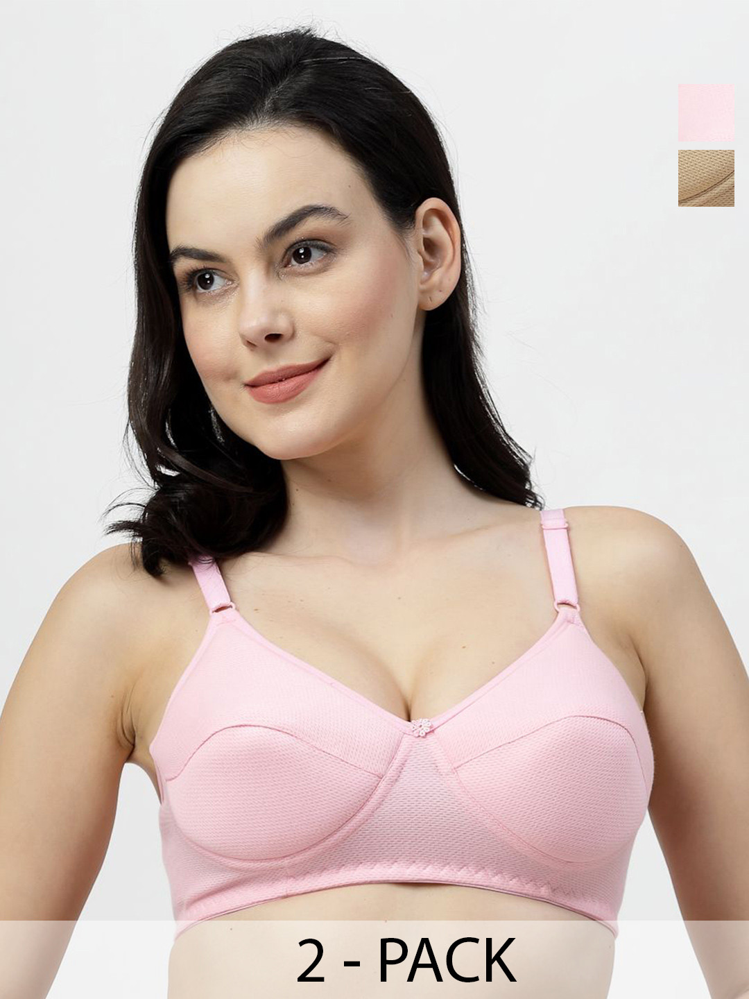 SHYAM SONS FLAIR Pack Of 2 Full Coverage Lightly Padded Bra ManviFoam-Skin-Pink, Beige
SHYAM SONS FLAIR Pack Of 2 Full Coverage Lightly Padded Bra ManviFoam-Skin-Pink, Beige