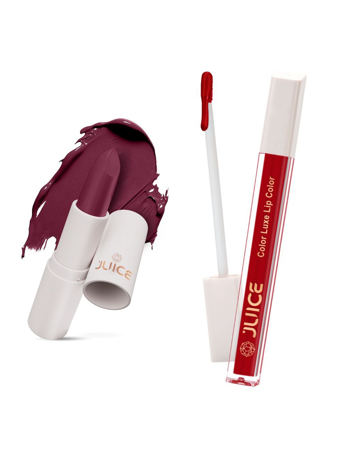 JUICE Set of Color Luxe Lip Color 2.5ml & Kiss Sensation Lipstick 4g - Shade M14 & M07, Maroon
JUICE Set of Color Luxe Lip Color 2.5ml & Kiss Sensation Lipstick 4g - Shade M14 & M07, Maroon