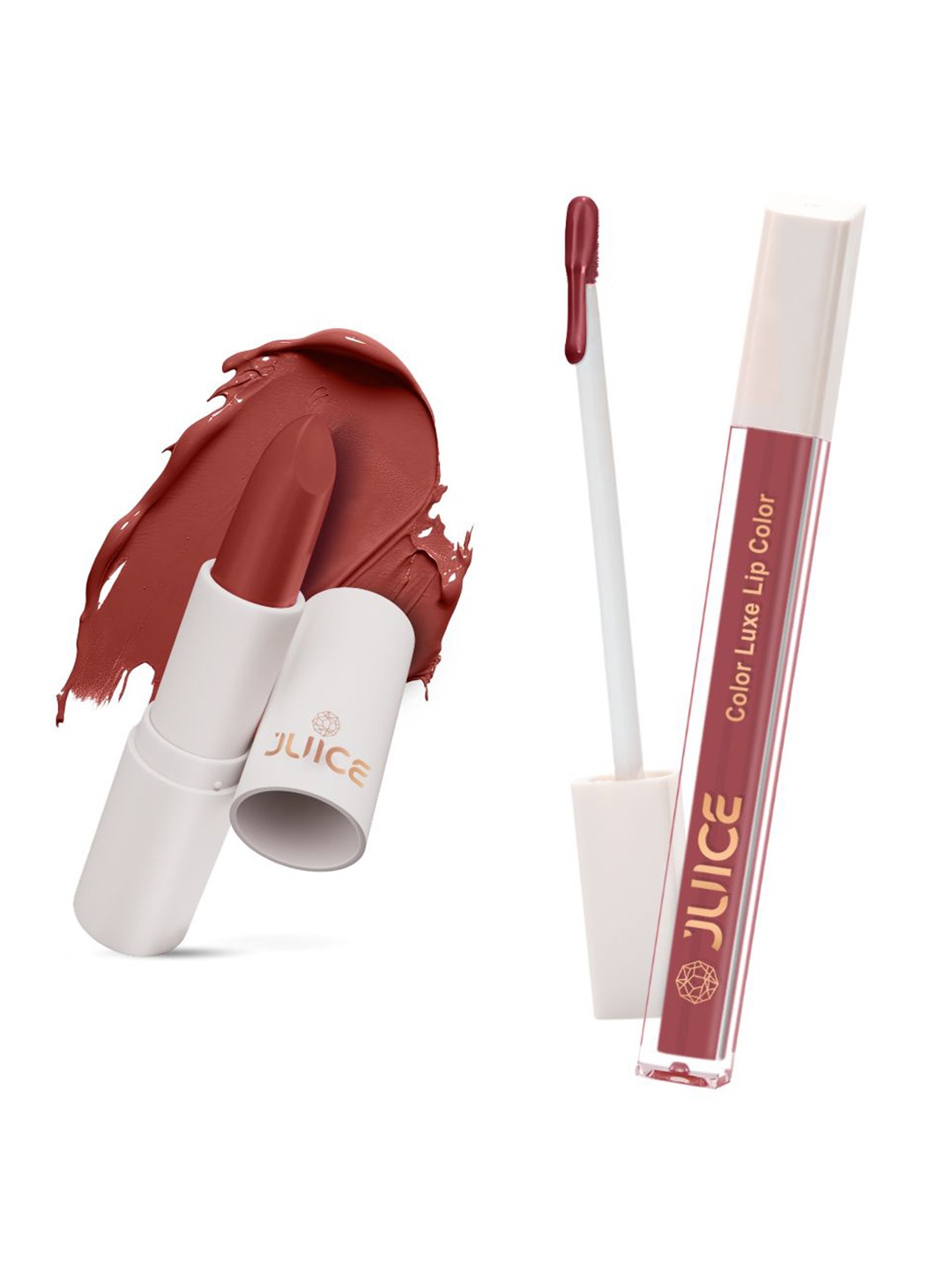 JUICE Kiss Sensation & Color Luxe Set Of 2 With Bio Retinol Lipstick-4gm Each-M19 & M01, Brown
JUICE Kiss Sensation & Color Luxe Set Of 2 With Bio Retinol Lipstick-4gm Each-M19 & M01, Brown