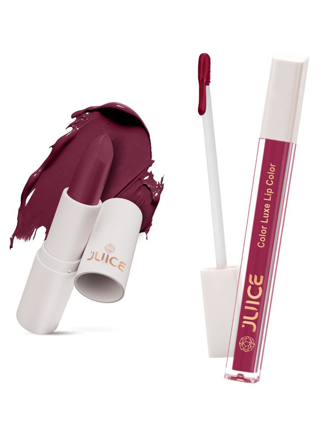 JUICE Set of Color Luxe Lip Color 2.5ml & Kiss Sensation Lipstick 4g - Shade M14 & M14, Maroon
JUICE Set of Color Luxe Lip Color 2.5ml & Kiss Sensation Lipstick 4g - Shade M14 & M14, Maroon