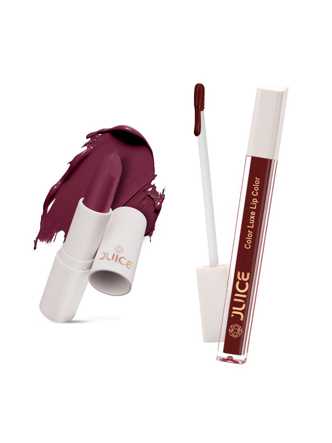 JUICE Set of Color Luxe Lip Color 2.5ml & Kiss Sensation Lipstick 4g - Shade M14 & M10, Purple
JUICE Set of Color Luxe Lip Color 2.5ml & Kiss Sensation Lipstick 4g - Shade M14 & M10, Purple