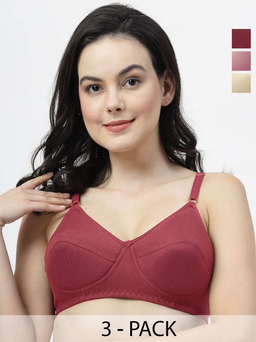 SHYAM SONS FLAIR Solid Self Design Full Coverage Non-Wired Lightly Padded Bra, Pink
SHYAM SONS FLAIR Solid Self Design Full Coverage Non-Wired Lightly Padded Bra, Pink