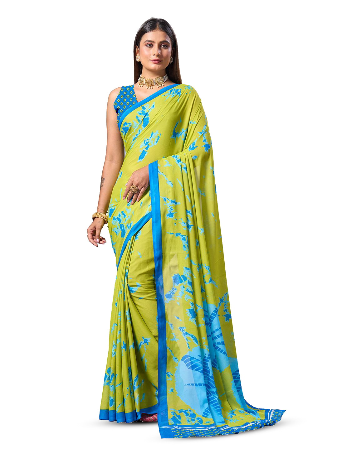 VIRICA Printed Saree, Green
VIRICA Printed Saree, Green