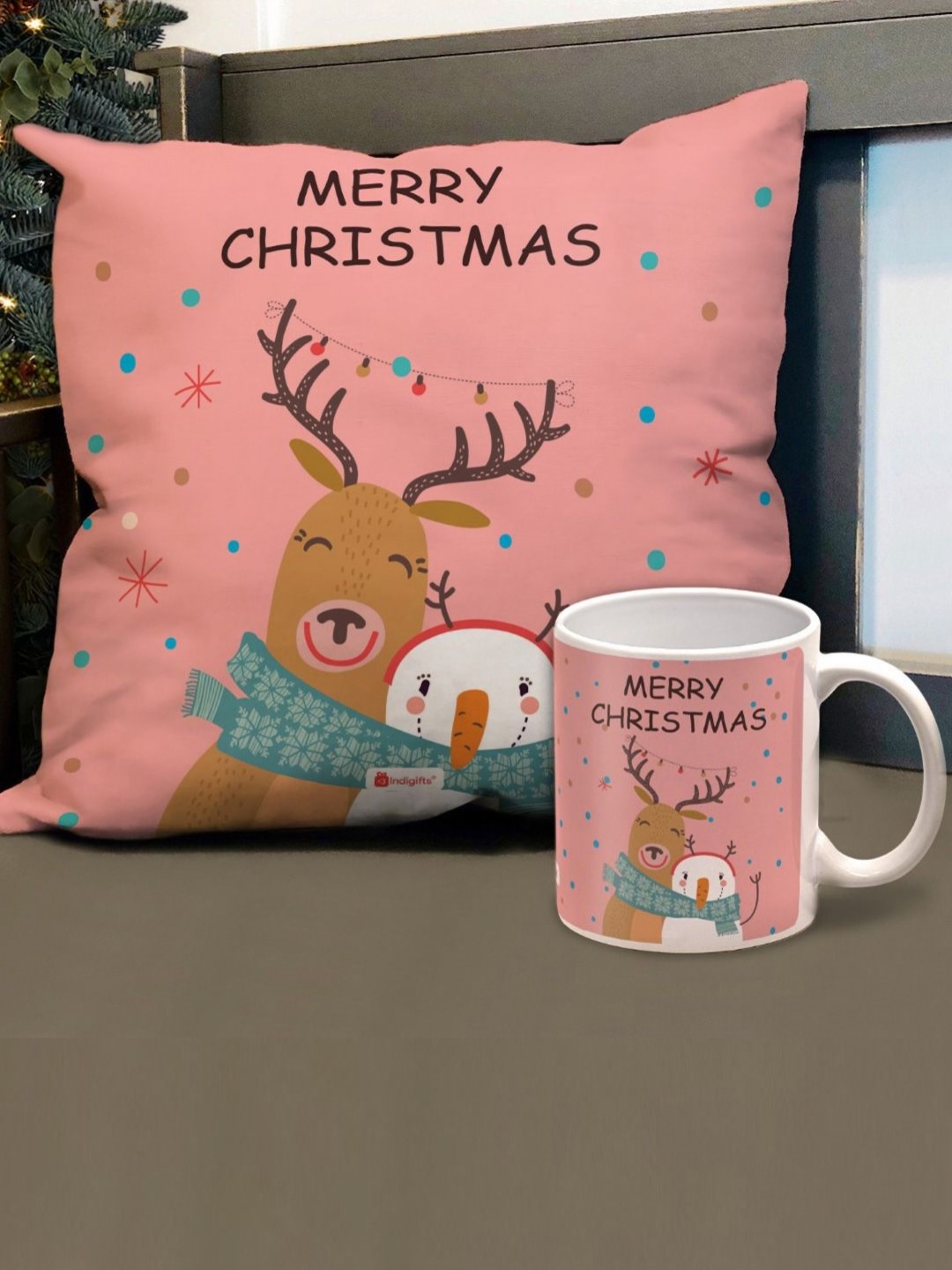 Indigifts 2Pcs Pink &White Merry Christmas Printed Cushion Cover With Filler & Coffee Mug
Indigifts 2Pcs Pink &White Merry Christmas Printed Cushion Cover With Filler & Coffee Mug