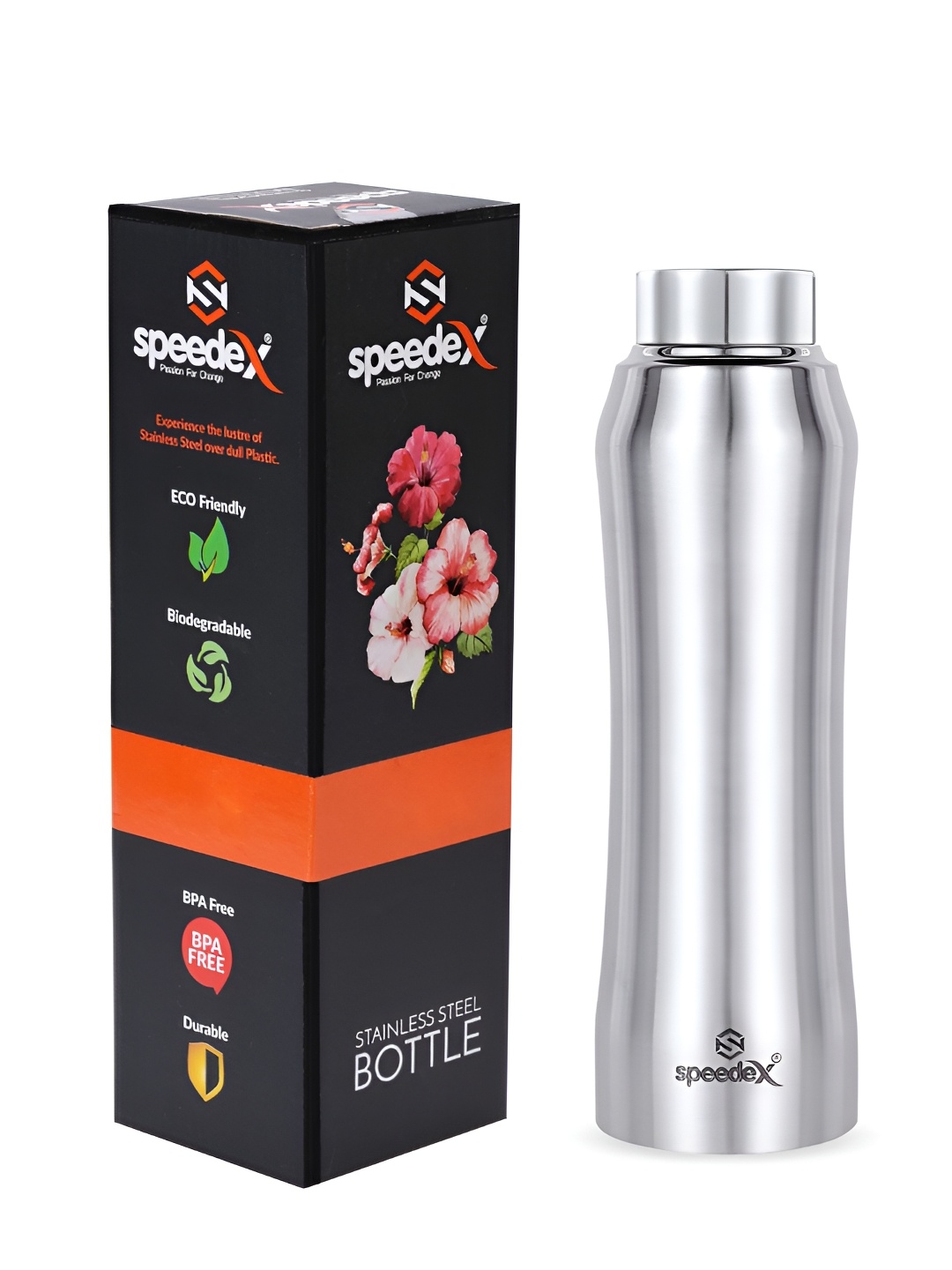 Speedex SilverToned Stainless Steel Brand Logo Printed Single Wall Vacuum Water Bottle 1L, Silver
Speedex SilverToned Stainless Steel Brand Logo Printed Single Wall Vacuum Water Bottle 1L, Silver
