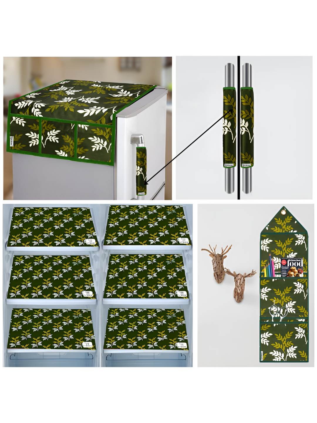 E-Retailer Green 10 Pieces Floral Printed Refrigerator Covers With Storage Organiser
E-Retailer Green 10 Pieces Floral Printed Refrigerator Covers With Storage Organiser